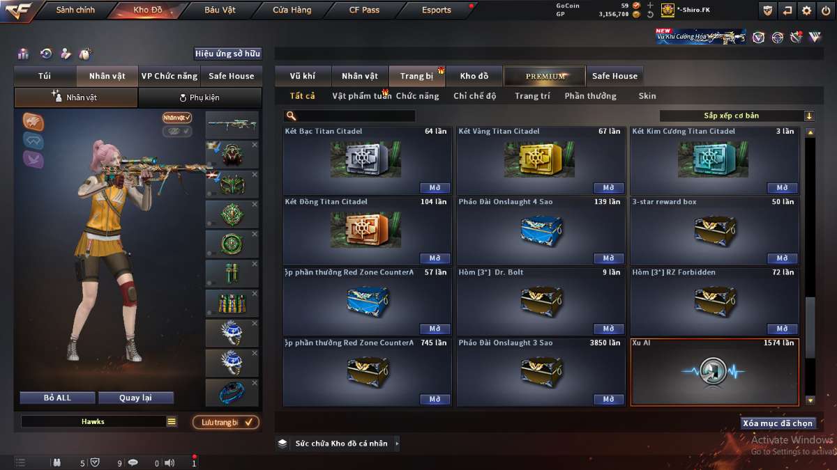 shop acc cf uy tin gia re